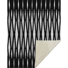 Premium Machine Washable ASB881 Black 50" x 70" Sherpa Throw Blanket