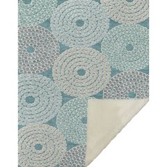 Premium Machine Washable ASB882 Teal 50" x 70" Sherpa Throw Blanket