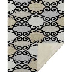 Premium Machine Washable ASB883 Black 50" x 70" Sherpa Throw Blanket