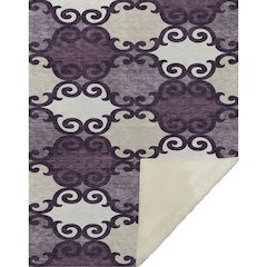 Premium Machine Washable ASB883 Eggplant 50" x 70" Sherpa Throw Blanket