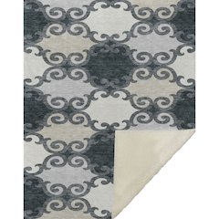 Premium Machine Washable ASB883 Gray 50" x 70" Sherpa Throw Blanket