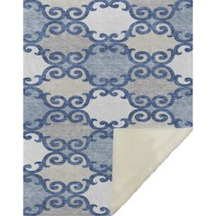 Premium Machine Washable ASB883 Navy 50" x 70" Sherpa Throw Blanket