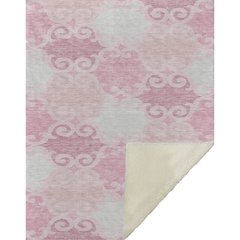 Premium Machine Washable ASB883 Pink 50" x 70" Sherpa Throw Blanket