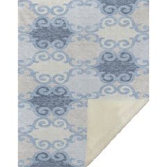 Premium Machine Washable ASB883 Sky 50" x 70" Sherpa Throw Blanket