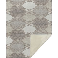 Premium Machine Washable ASB883 Taupe 50" x 70" Sherpa Throw Blanket