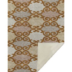 Premium Machine Washable ASB883 Terracotta 50" x 70" Sherpa Throw Blanket