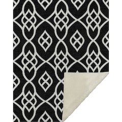 Premium Machine Washable ASB884 Black 50" x 70" Sherpa Throw Blanket