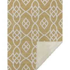 Premium Machine Washable ASB884 Gold 50" x 70" Sherpa Throw Blanket