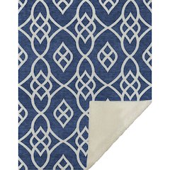 Premium Machine Washable ASB884 Navy 50" x 70" Sherpa Throw Blanket
