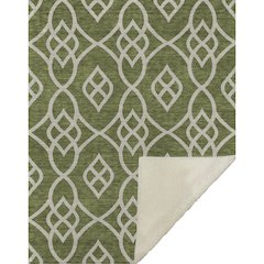 Premium Machine Washable ASB884 Olive 50" x 70" Sherpa Throw Blanket