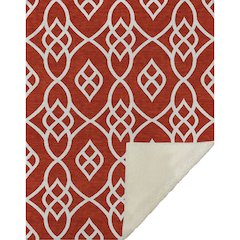 Premium Machine Washable ASB884 Red 50" x 70" Sherpa Throw Blanket