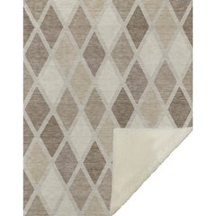 Premium Machine Washable ASB887 Taupe 50" x 70" Sherpa Throw Blanket