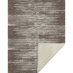 Premium Machine Washable ASB888 Brown 50" x 70" Sherpa Throw Blanket