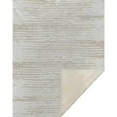 Premium Machine Washable ASB888 Ivory 50" x 70" Sherpa Throw Blanket