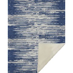 Premium Machine Washable ASB888 Navy 50" x 70" Sherpa Throw Blanket