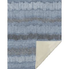Premium Machine Washable ASB889 Blue 50" x 70" Sherpa Throw Blanket