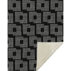 Premium Machine Washable ASB890 Black 50" x 70" Sherpa Throw Blanket
