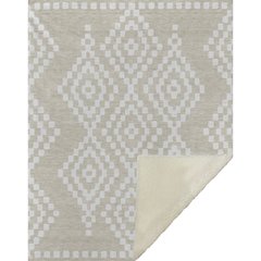 Premium Machine Washable ASB891 Beige 50" x 70" Sherpa Throw Blanket