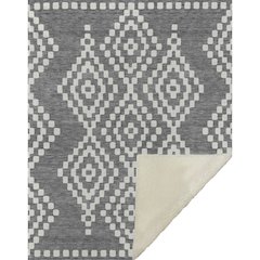 Premium Machine Washable ASB891 Gray 50" x 70" Sherpa Throw Blanket