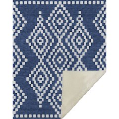 Premium Machine Washable ASB891 Navy 50" x 70" Sherpa Throw Blanket