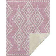 Premium Machine Washable ASB891 Pink 50" x 70" Sherpa Throw Blanket