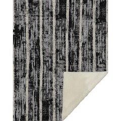 Premium Machine Washable ASB892 Black 50" x 70" Sherpa Throw Blanket