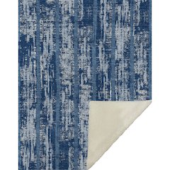 Premium Machine Washable ASB892 Blue 50" x 70" Sherpa Throw Blanket