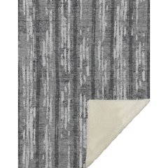 Premium Machine Washable ASB892 Gray 50" x 70" Sherpa Throw Blanket