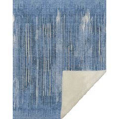 Premium Machine Washable ASB893 Blue 50" x 70" Sherpa Throw Blanket