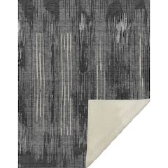 Premium Machine Washable ASB893 Charcoal 50" x 70" Sherpa Throw Blanket