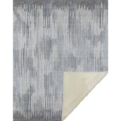 Premium Machine Washable ASB893 Gray 50" x 70" Sherpa Throw Blanket