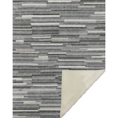 Premium Machine Washable ASB894 Gray 50" x 70" Sherpa Throw Blanket