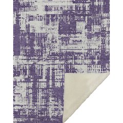 Premium Machine Washable ASB895 Purple 50" x 70" Sherpa Throw Blanket