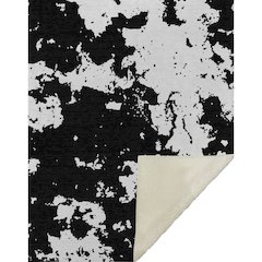 Premium Machine Washable ASB897 Black 50" x 70" Sherpa Throw Blanket