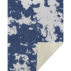 Premium Machine Washable ASB897 Navy 50" x 70" Sherpa Throw Blanket