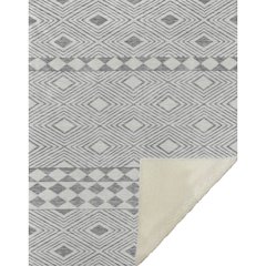 Premium Machine Washable ASB898 Gray 50" x 70" Sherpa Throw Blanket