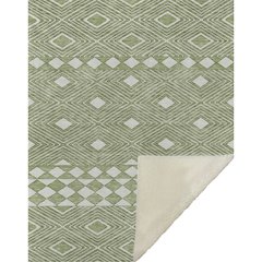 Premium Machine Washable ASB898 Green 50" x 70" Sherpa Throw Blanket