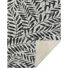 Premium Machine Washable ASB899 Black 50" x 70" Sherpa Throw Blanket