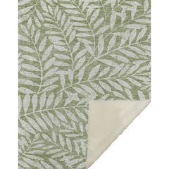 Premium Machine Washable ASB899 Green 50" x 70" Sherpa Throw Blanket