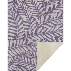 Premium Machine Washable ASB899 Purple 50" x 70" Sherpa Throw Blanket