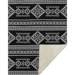 Premium Machine Washable ASB901 Black 50" x 70" Sherpa Throw Blanket