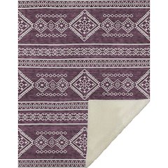 Premium Machine Washable ASB901 Eggplant 50" x 70" Sherpa Throw Blanket
