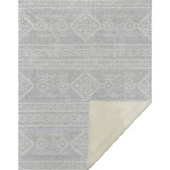 Premium Machine Washable ASB901 Silver 50" x 70" Sherpa Throw Blanket