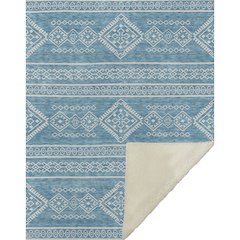 Premium Machine Washable ASB901 Teal 50" x 70" Sherpa Throw Blanket