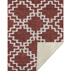 Premium Machine Washable ASB902 Brick 50" x 70" Sherpa Throw Blanket