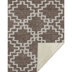 Premium Machine Washable ASB902 Brown 50" x 70" Sherpa Throw Blanket