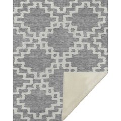 Premium Machine Washable ASB902 Gray 50" x 70" Sherpa Throw Blanket