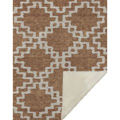 Premium Machine Washable ASB902 Paprika 50" x 70" Sherpa Throw Blanket