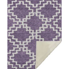Premium Machine Washable ASB902 Purple 50" x 70" Sherpa Throw Blanket