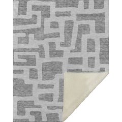 Premium Machine Washable ASB903 Gray 50" x 70" Sherpa Throw Blanket
